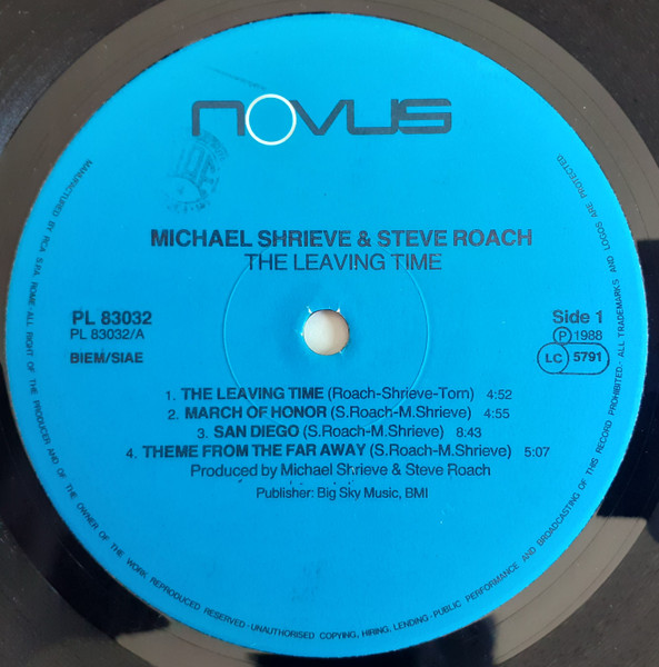 Michael Shrieve / Steve Roach - The Leaving Time | Novus (PL83032) - 4