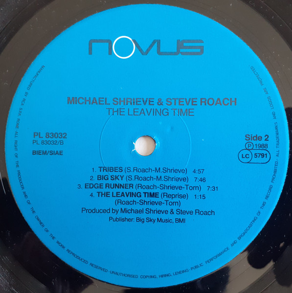 Michael Shrieve / Steve Roach - The Leaving Time | Novus (PL83032) - 3