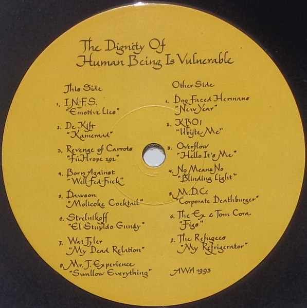 Various - The Dignity Of Human Being Is Vulnerable | AWA (AWA 1993) - 3