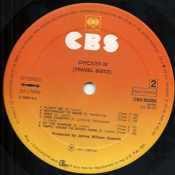 Chicago - Chicago III | CBS (CBS 66260) - 7