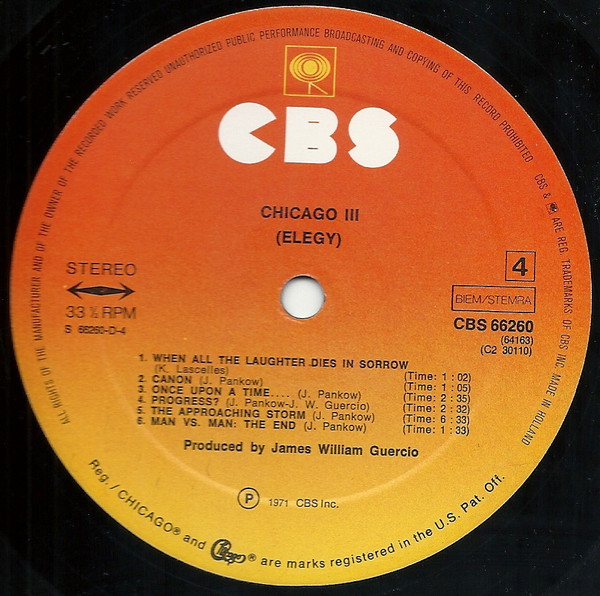 Chicago - Chicago III | CBS (CBS 66260) - 9