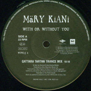 Mary Kiani - With Or Without You | Mercury (WOWDJ 2) - main
