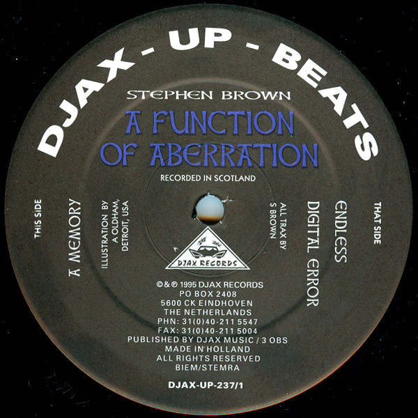 Stephen Brown - A Function Of Aberration | Djax-Up-Beats (DJAX-UP-237) - main