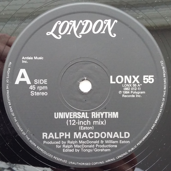 Ralph MacDonald - Universal Rhythm | London Records (LONX 55) - 2
