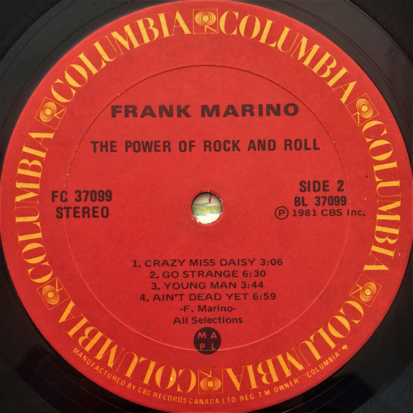 Frank Marino - The Power Of Rock And Roll | Columbia (FC 37099) - 4