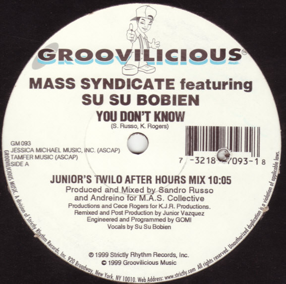 Mass Syndicate - You Don't Know (1999 Remixes) | Groovilicious (GM 093)