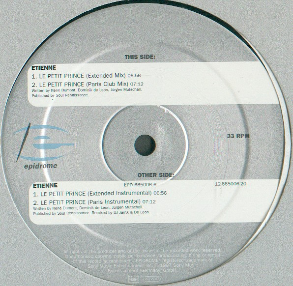 Etienne - Le Petit Prince | Epidrome (EPD 665006 6) Etienne - Le Petit Prince | Epidrome (EPD 665006 6)