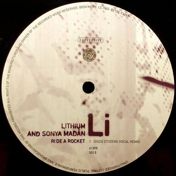 Lithium And Sonya Madan - Ride A Rocket | FFRR (FX 293) - 4