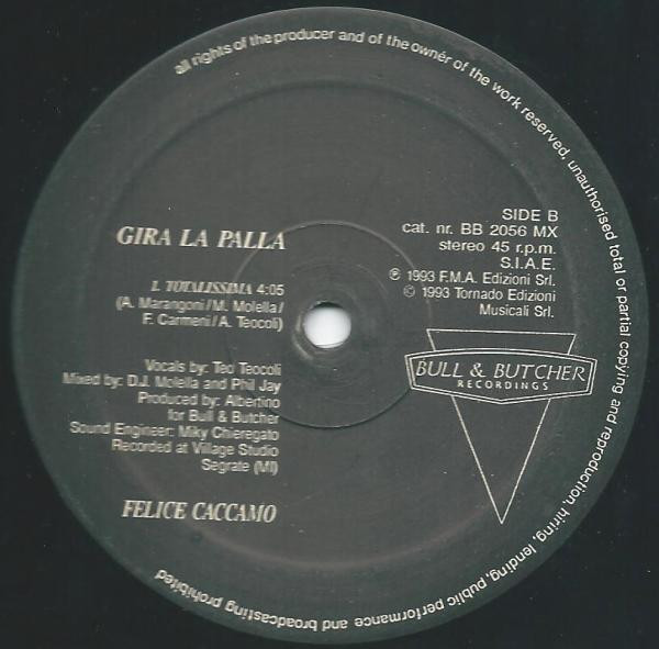 Felice Caccamo - Gira La Palla | Bull & Butcher Recordings (BB 2056 MX)
