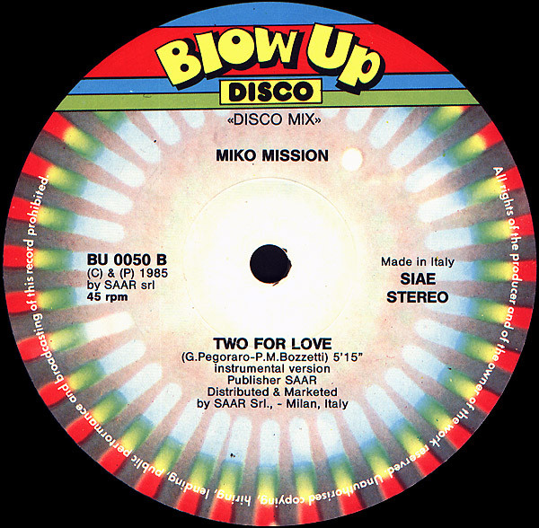 Miko Mission - Two For Love | Blow Up Disco (BU 0050) - 3