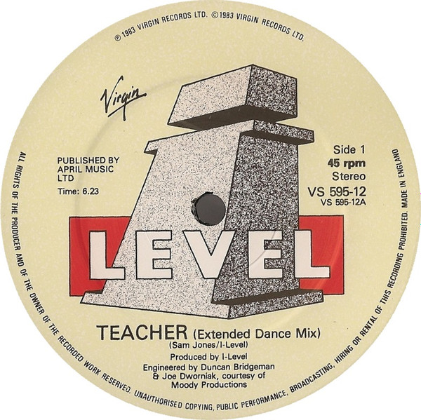 I-Level - Teacher (Extended Dance Mix) | Virgin (VS 595-12) - 3