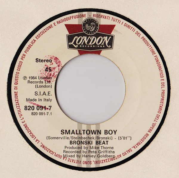 Bronski Beat - Smalltown Boy | London Records (820 091-7) - 3 Bronski Beat - Smalltown Boy | London Records (820 091-7) - 3