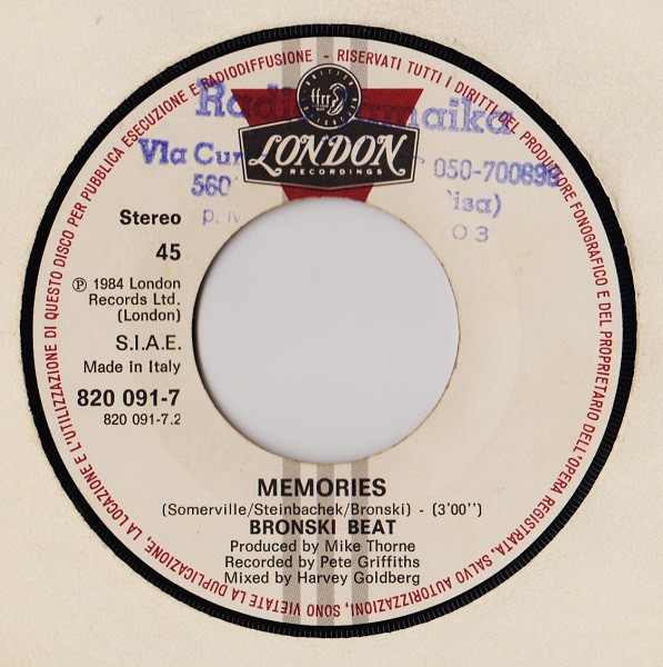 Bronski Beat - Smalltown Boy | London Records (820 091-7) - 4 Bronski Beat - Smalltown Boy | London Records (820 091-7) - 4