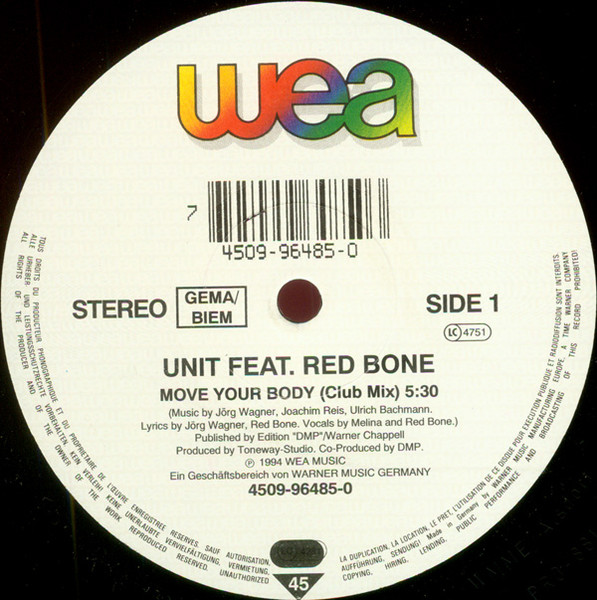 Unit Feat. Red Bone - Move Your Body | Club Culture (4509-96485-0) - 2