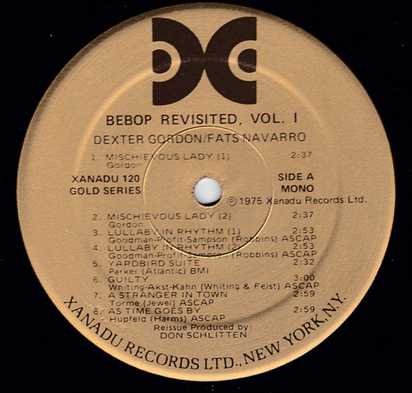 Dexter Gordon / Fats Navarro / Chubby Jackson - Bebop Revisited, Vol. 1 | Xanadu Records (Xanadu 120) - 3