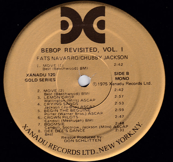 Dexter Gordon / Fats Navarro / Chubby Jackson - Bebop Revisited, Vol. 1 | Xanadu Records (Xanadu 120) - 4