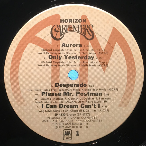 Carpenters - Horizon | A&M Records (SP-4530) - 2