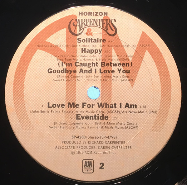 Carpenters - Horizon | A&M Records (SP-4530) - 3