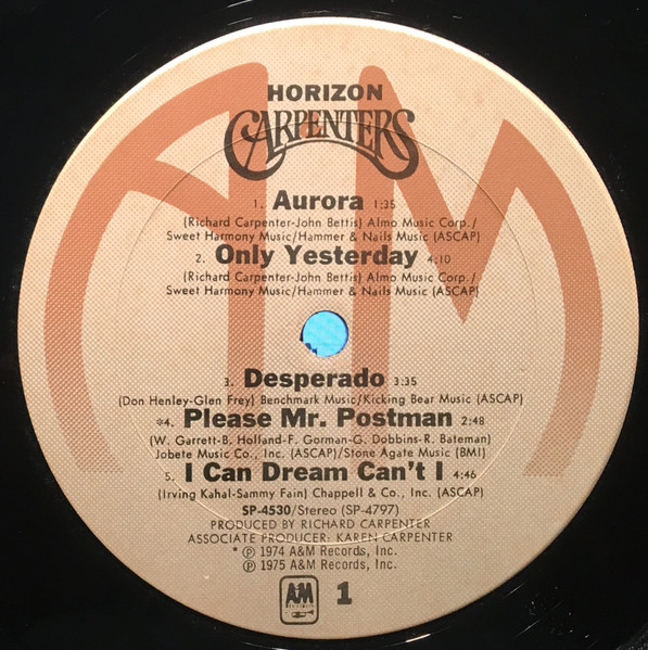 Carpenters - Horizon | A&M Records (SP-4530) - 3 Carpenters - Horizon | A&M Records (SP-4530) - 3