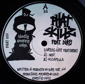 Phat Skillz Feat. MC Duke - Dress Like Your Enemy / Phat Skills | Bluntly Speaking Vinyl (PHAT 001) - main