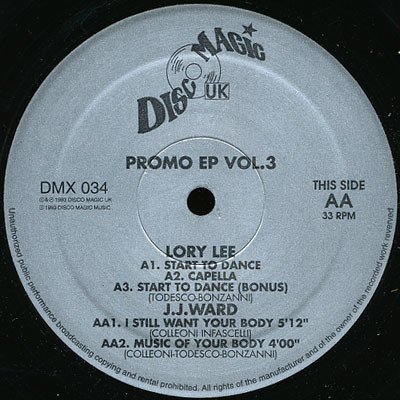 Lory Lee / J.J. Ward - Promo EP Vol.3 | Disco Magic UK (DMX 034) - 2 Lory Lee / J.J. Ward - Promo EP Vol.3 | Disco Magic UK (DMX 034) - 2