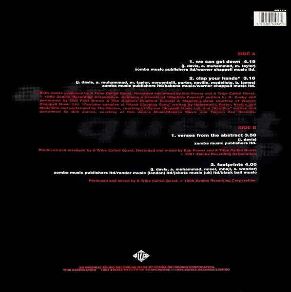 A Tribe Called Quest - A Tribe Called Quest EP | Jive (jive t 374) - 2