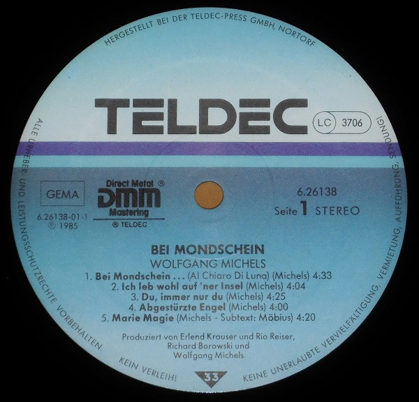 Wolfgang Michels - Bei Mondschein... | TELDEC (6.26138) - 3