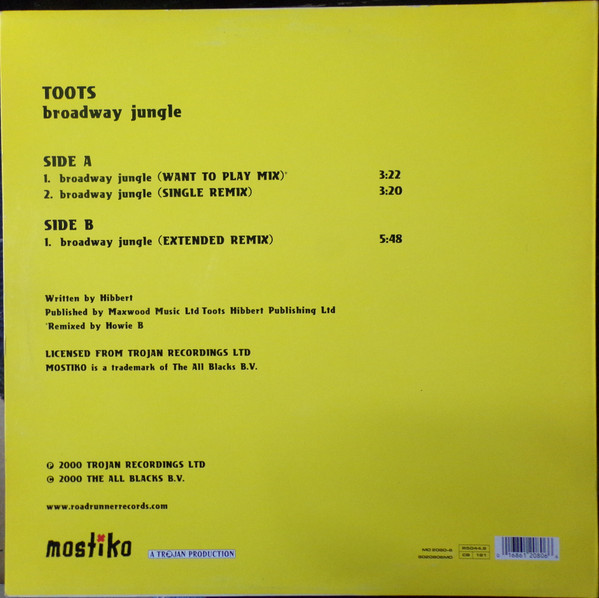 Toots Hibbert - Broadway Jungle | Mostiko (MO 2080-6) - 2