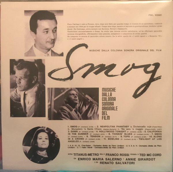 Piero Umiliani - Smog (Musiche Dalla Colonna Sonora Originale) | Rearward (RW149 LP) - 2