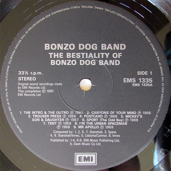 Bonzo Dog Doo-Dah Band - The Bestiality Of Bonzo Dog Band | EMI (EMS 1335) - 3 Bonzo Dog Doo-Dah Band - The Bestiality Of Bonzo Dog Band | EMI (EMS 1335) - 3