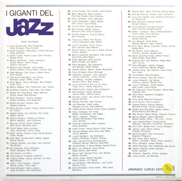The Modern Jazz Quartet / John Lewis , Milt Jackson , Percy Heath , Connie Kay - I Giganti Del Jazz Vol. 5 | Curcio (GJ- 5) - 4