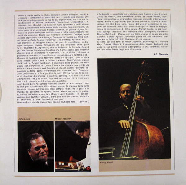 The Modern Jazz Quartet / John Lewis , Milt Jackson , Percy Heath , Connie Kay - I Giganti Del Jazz Vol. 5 | Curcio (GJ- 5) - 3