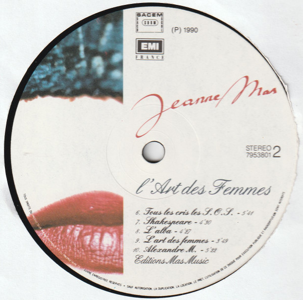 Jeanne Mas - L'art Des Femmes | EMI France (795380 1) - 4