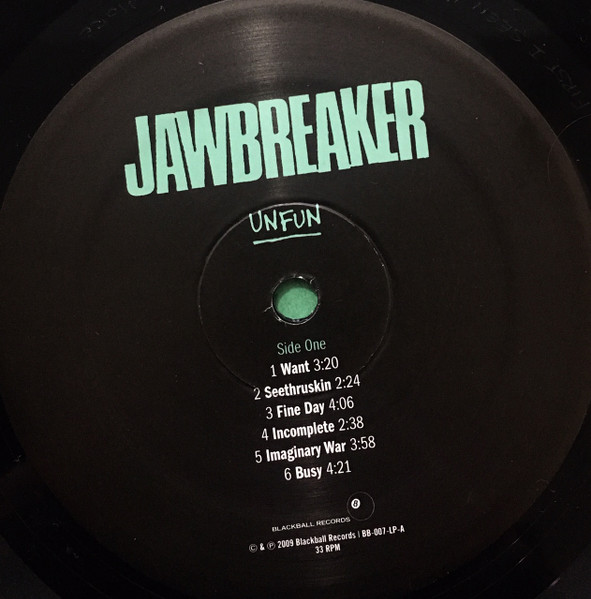 Jawbreaker - Unfun (20th Anniversary Edition) [Vinyl] | Blackball Records (BB-007-LP) - 3