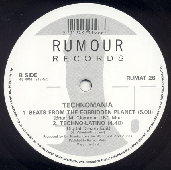 Technomania - Let The Energy Flow | Rumour Records (RUMAT 26) - 4 Technomania - Let The Energy Flow | Rumour Records (RUMAT 26) - 4