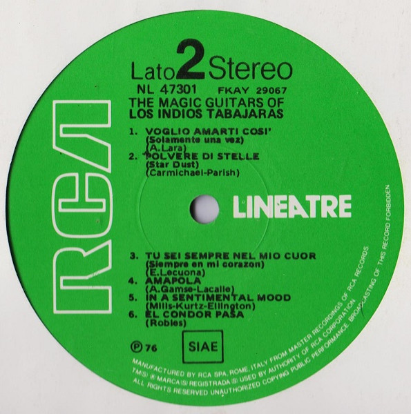 Los Indios Tabajaras - The Magic Guitars Of Los Indios Tabajaras | RCA (NL 47301) - 4
