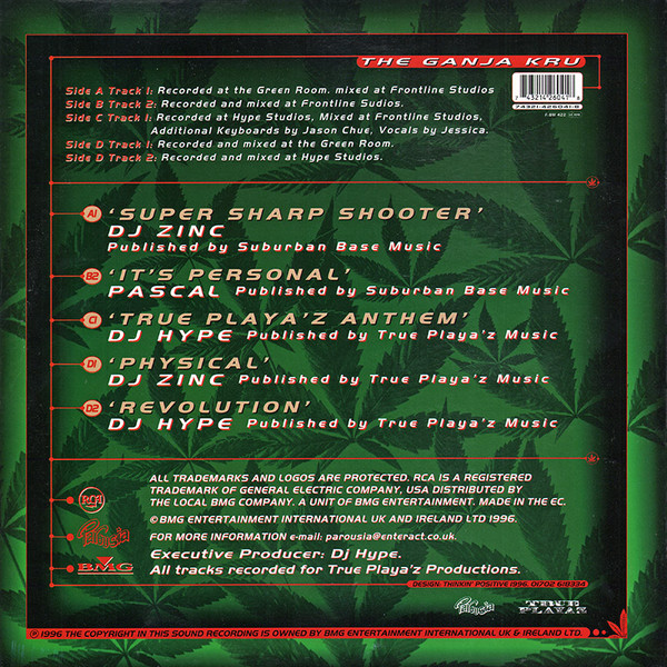 DJ Hype Presents The Ganja Kru - Super Sharp Shooter E.P. | Parousia (74321-42604-1) - 2