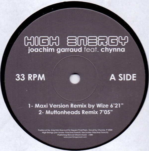Joachim Garraud Feat. Chynna - High Energy | Gum Prod/Gum Records (SQUARE 500) - 2 Joachim Garraud Feat. Chynna - High Energy | Gum Prod/Gum Records (SQUARE 500) - 2