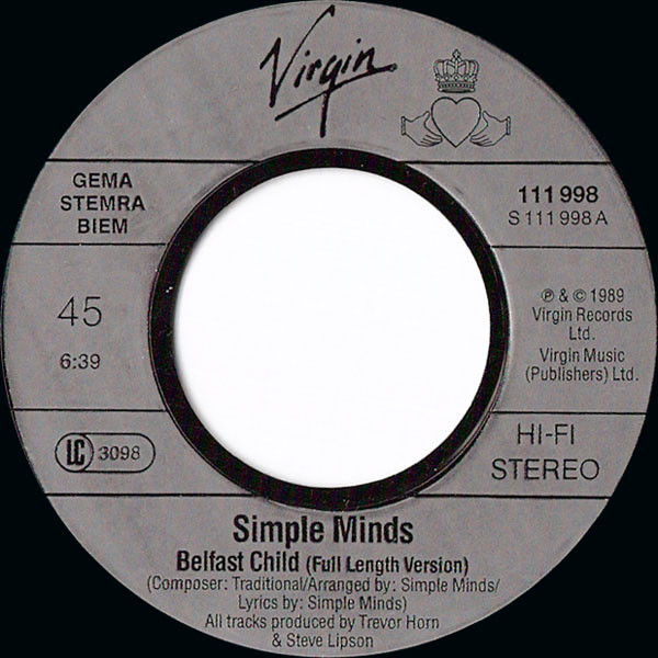 Simple Minds - Ballad Of The Streets | Virgin (111 998) - 3