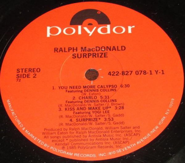 Ralph MacDonald - Surprize | Polydor (422-827 078-1 Y-1) - 4