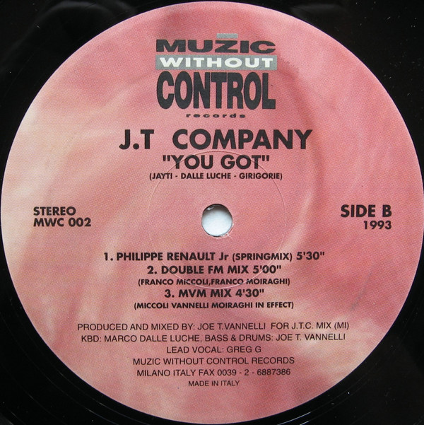 JT Company - You Got | Muzic Without Control Records (MWC 002) - 5