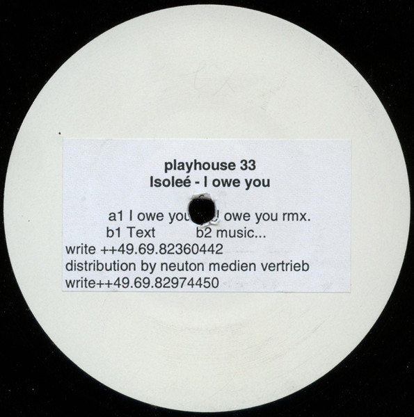 Isolée - I Owe You | Playhouse (playhouse 33) - main