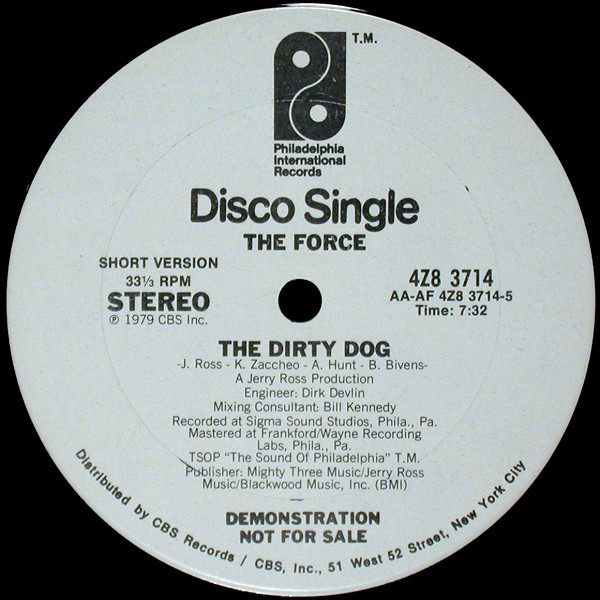 The Force - The Dirty Dog | Philadelphia International Records (4Z8 3714)