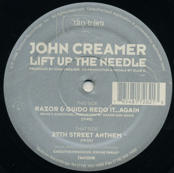 John Creamer - Lift Up The Needle | Tantrum Recordings (TAN001R)