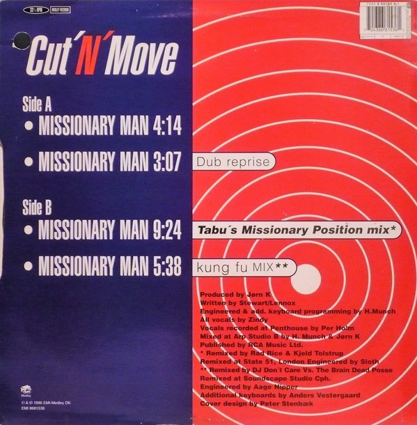 Cut 'N' Move - Missionary Man | Medley Records (EMI 8681536)