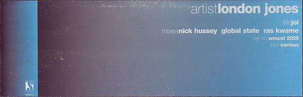 London Jones - Joi | MCA Records (WMCST 2029) London Jones - Joi | MCA Records (WMCST 2029)