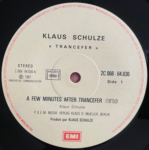 Klaus Schulze - Trancefer | EMI (2C 068-64636) - 3