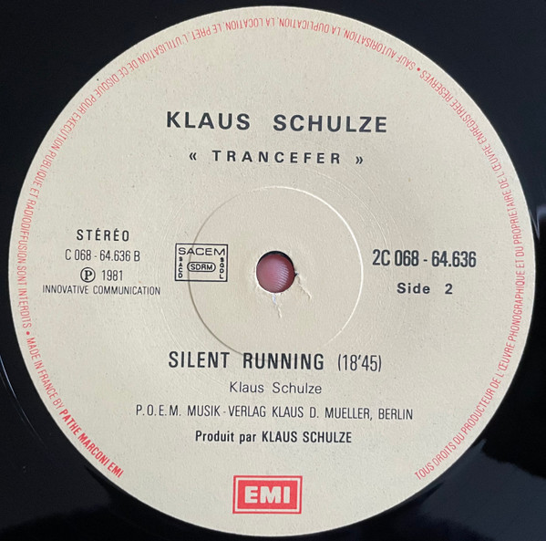 Klaus Schulze - Trancefer | EMI (2C 068-64636) - 4