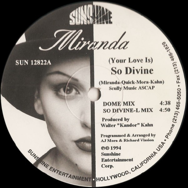 Miranda - (Your Love Is) So Divine | Sunshine Entertainment (SUN 12822)
