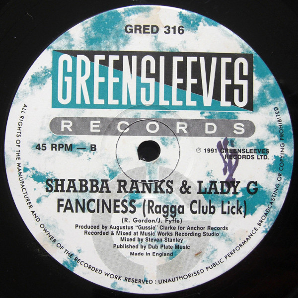 Shabba Ranks & Lady G - Fanciness | Greensleeves Records (GRED 316) - 2 Shabba Ranks & Lady G - Fanciness | Greensleeves Records (GRED 316) - 2